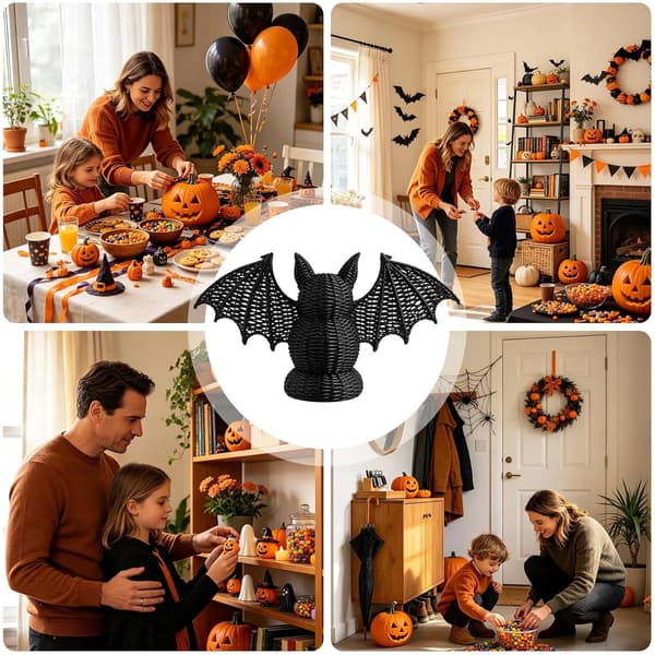 Halloween-karakterer - håndvævet gotisk borddekoration