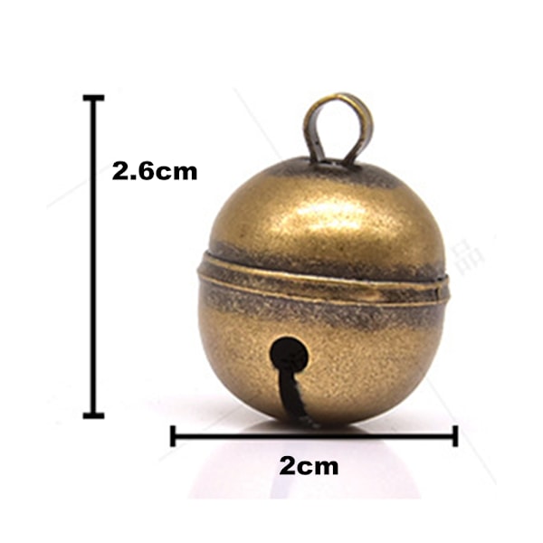 Kæledyrs klokke til halsbånd høj messing katteklokke til halsbånd med nøglering retro bronze ding