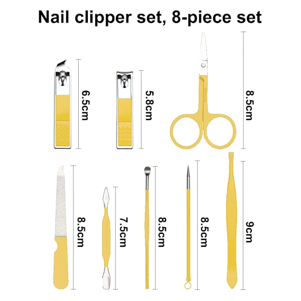 Portabel Manikyrset Mini Grooming Kit Nagelklippare Tillbehör Fingernageltrimmer