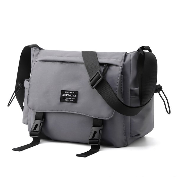 grå*Messenger Bag Stor Bok Laptop Shoulder Skolväska Dam