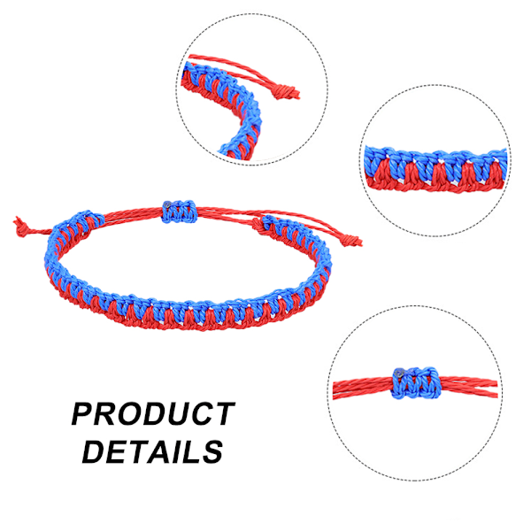 2 st Tvåfärgat vävt handrep Armband, Amulett, Smyckesaccessoarer för kvinnor och tonårsflickor, Lycka till