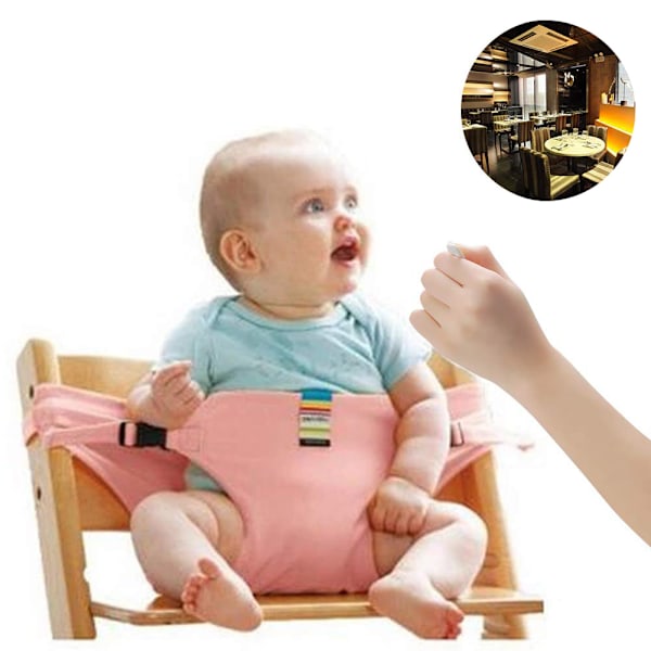 Foldbar Bærbar Spisebordsstol Sæde Sele Beskyttelsesbælte Spænde Bælte til Baby og Småbørn