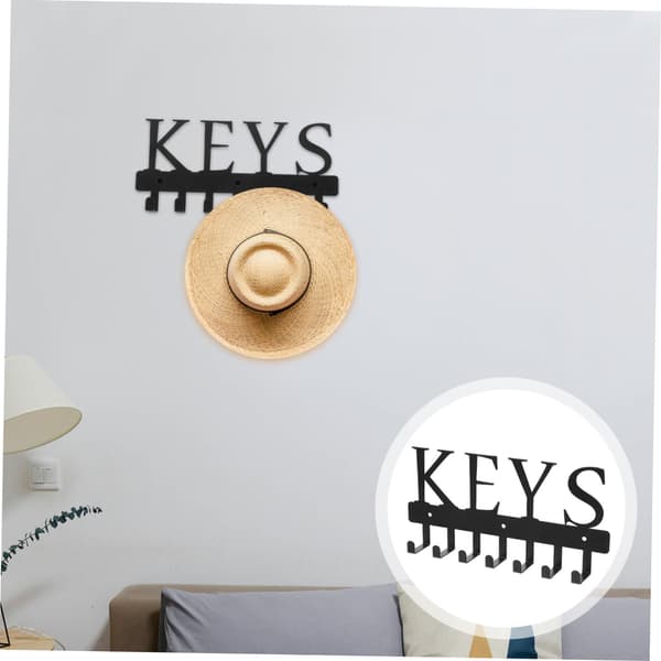 Storage Rack, Wall Key, Hook Rack, English Keys, Iron Clothes and Hat Hanger, Key Hooks, Iron Hooks