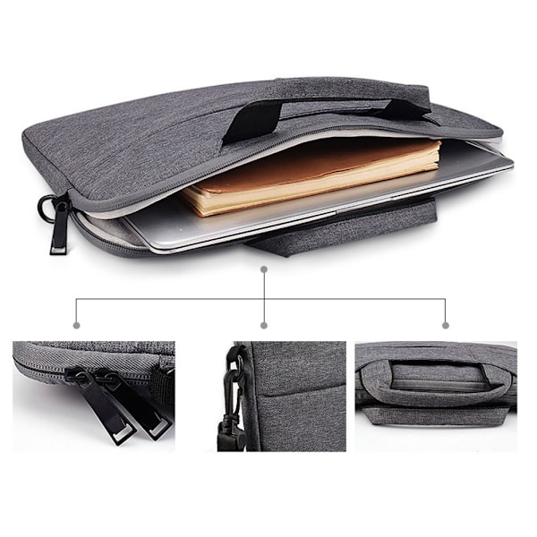 Laptopveske Vannbestandig Laptop Sleeve-etui med skulderstropper & håndtak/Bærbar datamaskin