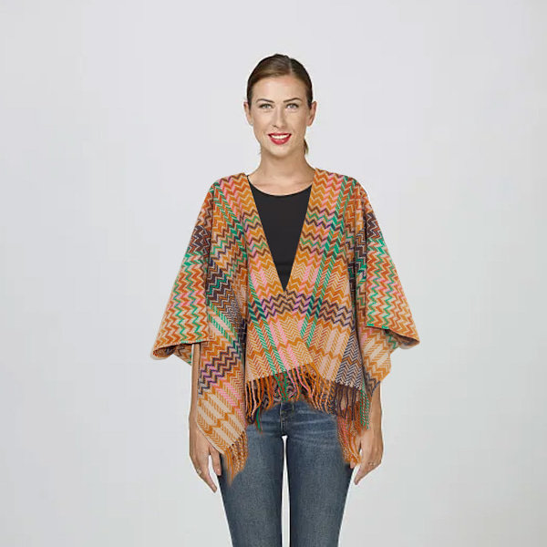 1 Plaid Sweater Kappe Kappe Frakke Åben Foran Tæppe Sjal Og Wrap