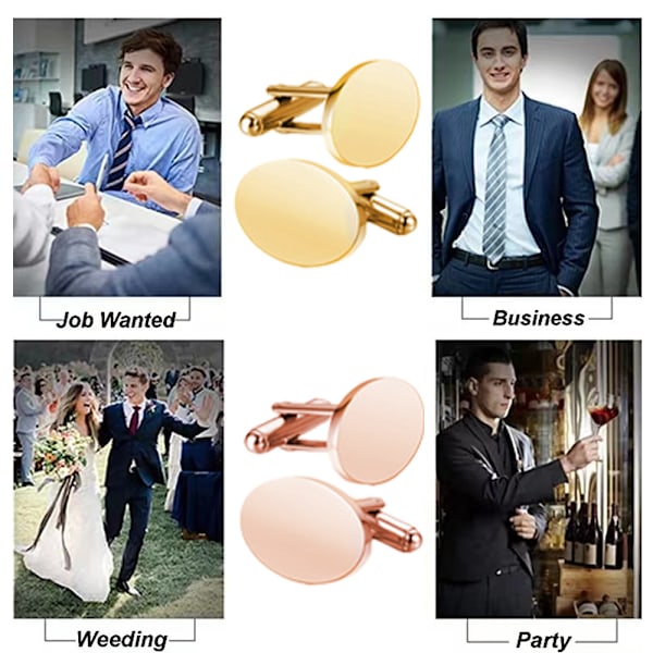 Manschetknapper, Blanke Manschetknapper til Mænd, Manschetknapper til Bryllup og Forretning