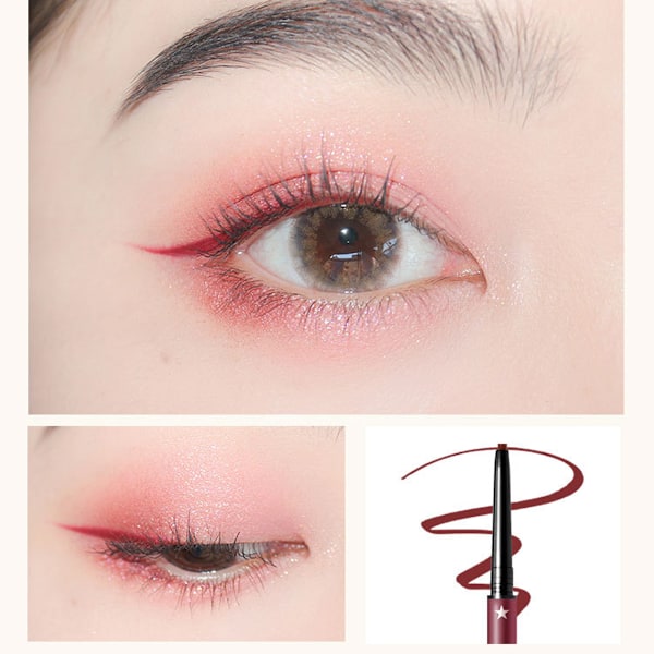Eyeliner Gelpenna, 3-pack Vattentät Smudge-Proof Färg Fin Spets Eyeliner, Hörnögonshöjare, Ögon Gel Eyebrow Pencil