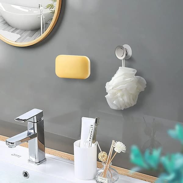 Eco-Friendly Soap Savers, Wall Mounted Self-Draining Stainless Steel Soap Dish, Fast Draining for Kitchen Bathroom Sink Area (2 Pieces)[TT]