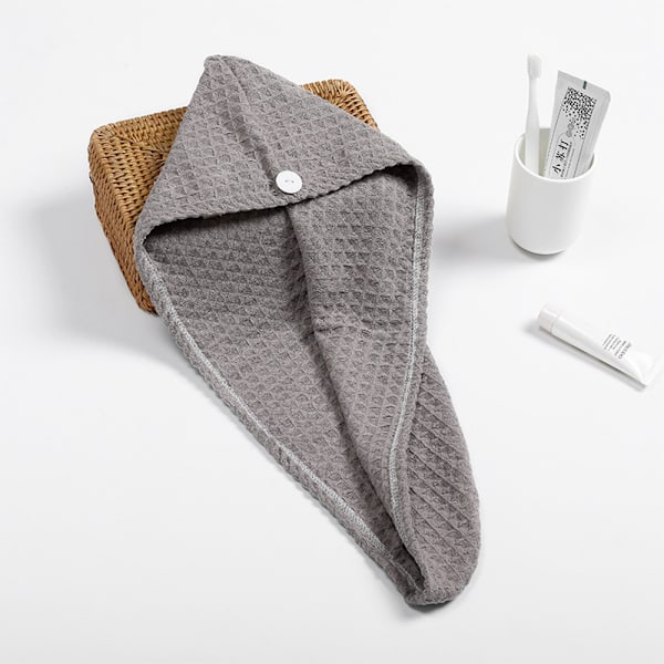 2 Pakke Waffle Langt Hårbåndana Wrap Terry Klud Hurtig Absorberende Tør Til Kvinder Vådt Hår