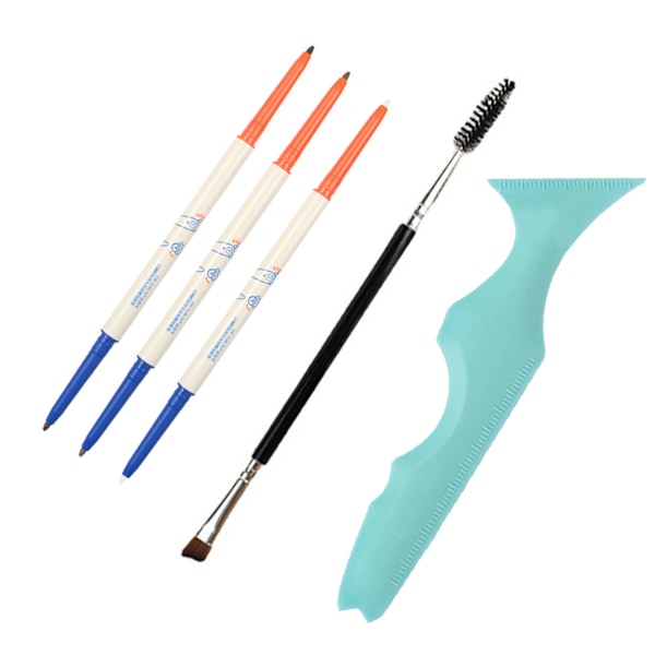 Långvarig Eyelinerpennor Set Vattentät Eyelinerpenna, Svart Ögonmakeup Brun Ögonbrynspenna Långvarig Smudge Proof Eyelinerstämpelverktyg Ögonbryn