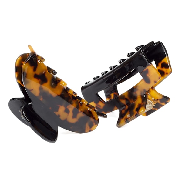 2 st 2,75 tum hårklämma banan hårklämmor sköldpadda spännen celluloid fransk design spännen celluloid leopard print små modeaccessoarer för