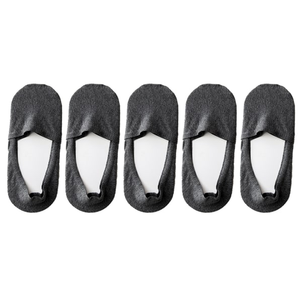 5pcs Invisible short boat socks non-slip not fall off with