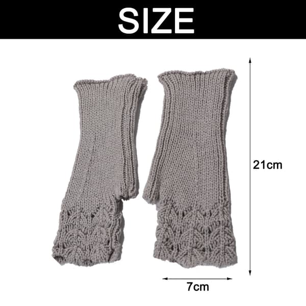 2 par Dame Vinter Armvarmere Varme Fingerløse Hansker Håndheklet Combination 3
