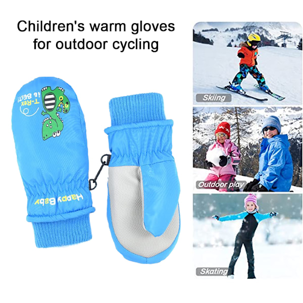 Vanntett Vintervotter for Småbarn, Skihansker for Gutter, Varme Fleece-Snøvotter