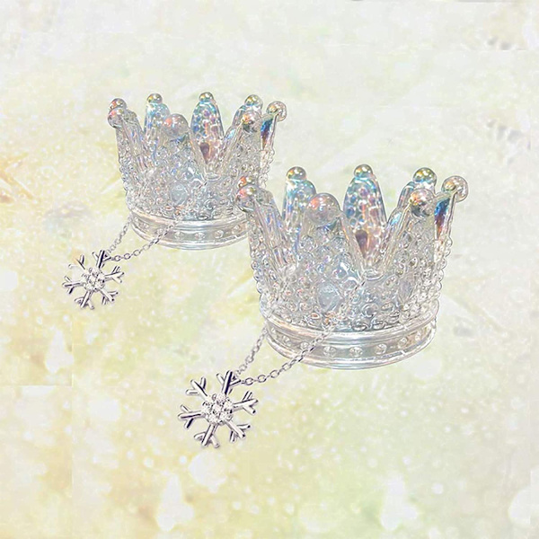 Nail Art pan,Dappen Dish 2 i 1 Glasskål för Nagel Akryl flytande pulver–Nagelkristallskål/Glas Naglar Cup/Naglar Pennhållare, Crown Nails Glass