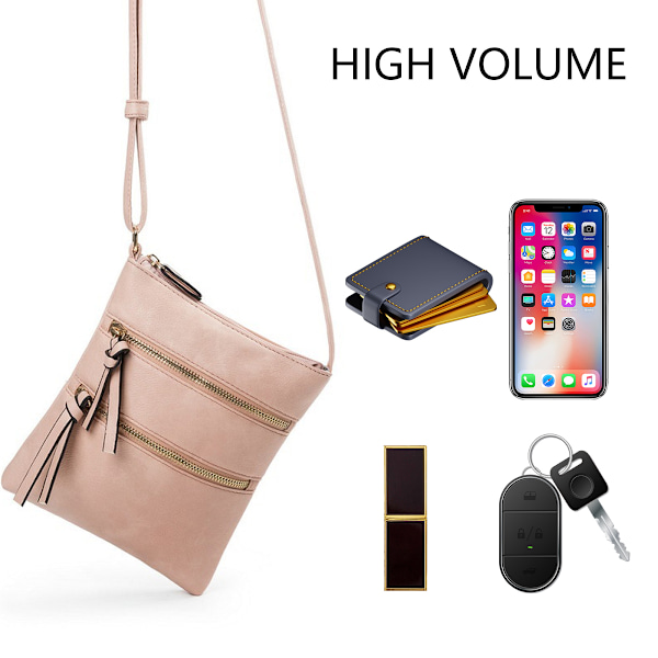 Crossbody-tasker til kvinder, mellemstørrelse, læder, rejse, crossbody-taske, punge til kvinder