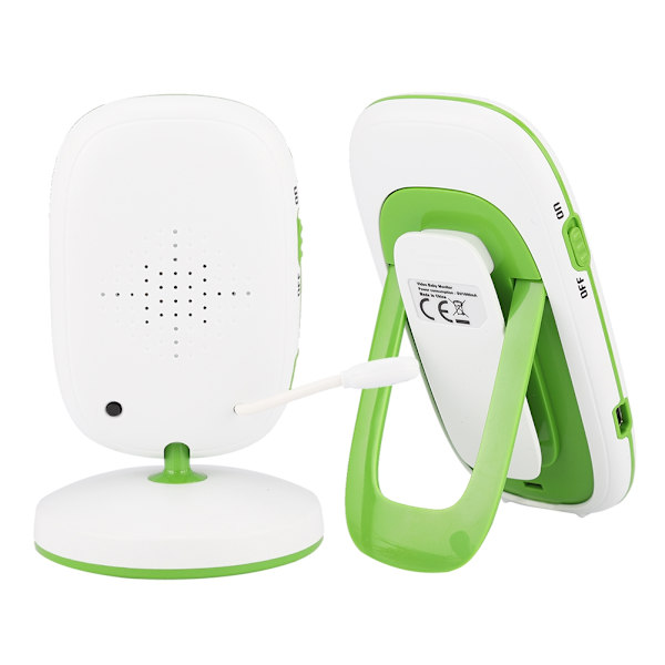 Trådlös 2-tums LCD-skärm Babymonitor Kamera Ljud Video Natt EU-kontakt 100-240V