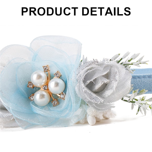 2 st Baby Girl Floral HairBand Huvudband Icke-vävt tyg Blomsterkrona för flicka och kvinnor