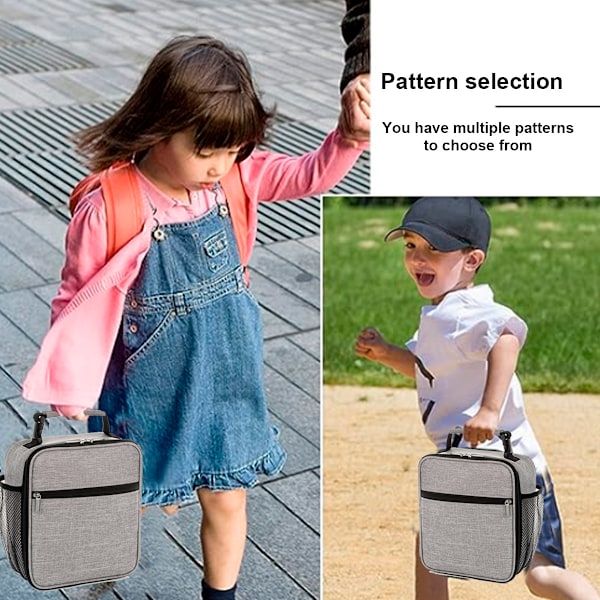 Lunchväskor - Lunchbox för barn, Isolerad lunchväska för flickor och pojkar, Mjuk väska Mini kylväska Tillbaka till skolan Termisk återanvändbar lunchväska för arbete skola