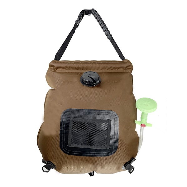 Solcelled dusjpose for utendørs, badepose for camping, vanntank for dusj, bærbar dusjpose, 20L badevannspose - for strand, svømming, reiser, fotturer
