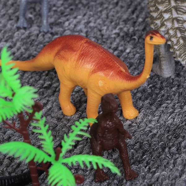 Barn Simuleringsdinosaur Miniature Dyr Model Legetøj Hjem Dekoration med Opbevaringsboks 44 stk