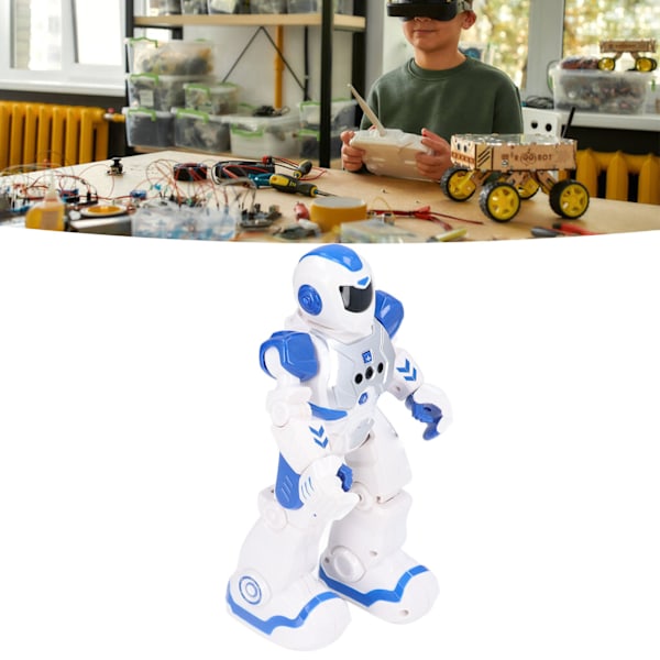 Smart Robot Leksak Rörliga Leder Infraröd Handsensor Fjärrkontroll Elektrisk Blå Robot för Över 6 År