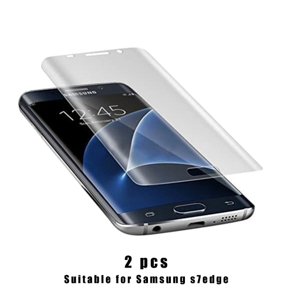 2st Samsung S7 Edge Heltäckande Skärmskydd l Plast Samsung S7 Edge Heltäckande