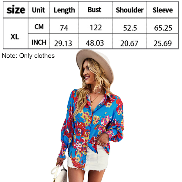 Bluser til kvinder, Mode, Kvinders Langærmede Tops Casual Løse Bluser T-shirts S-XL