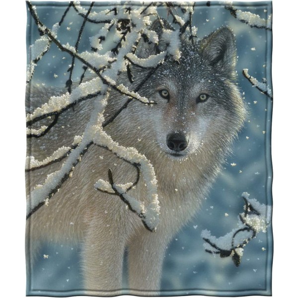 Broken Silence Wolf Super Soft Plush Fleece Throw Blanket