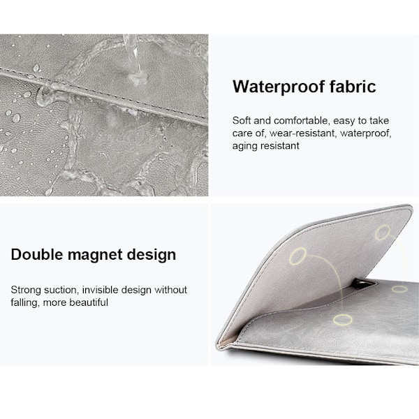 Laptopfodral Kompatibelt med MacBook Dell, med Liten Väska, Konstläder Notebook Datorfodral Skyddande Holster