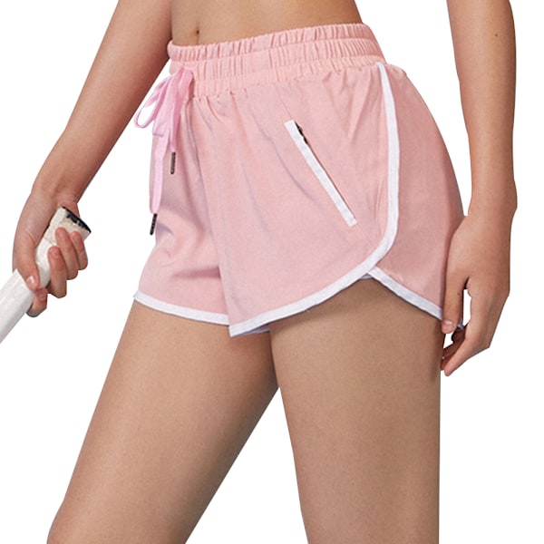 Lätta, mörka löp- och yogashorts för kvinnor - Sommarsportsbyxor för kvinnor - Lösa, snabbtorkande shorts