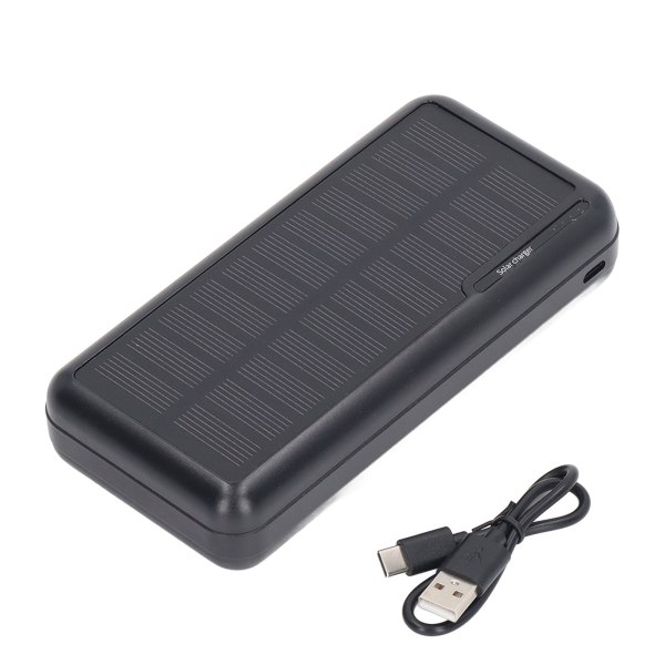 Solar Power Bank 30000mAh Kapacitet Dubbel USB -port bärbar för utomhuscampingvandring