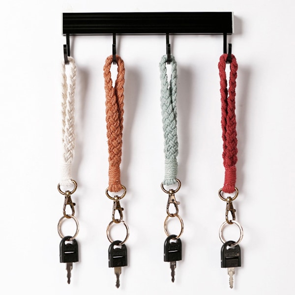 2 st Nyckelringar Handgjorda Armband Nyckelring Lanyard i Landstil Handgjord Hållare för Kvinnor