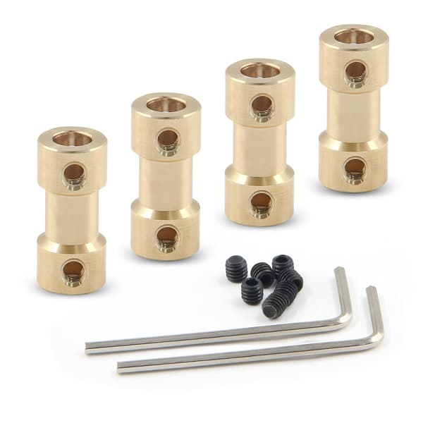 4 stk fleksibel akselkobling 2-3 mm motoroverføring messingkoblinger for RC-fly 4 stk 2-3 mm