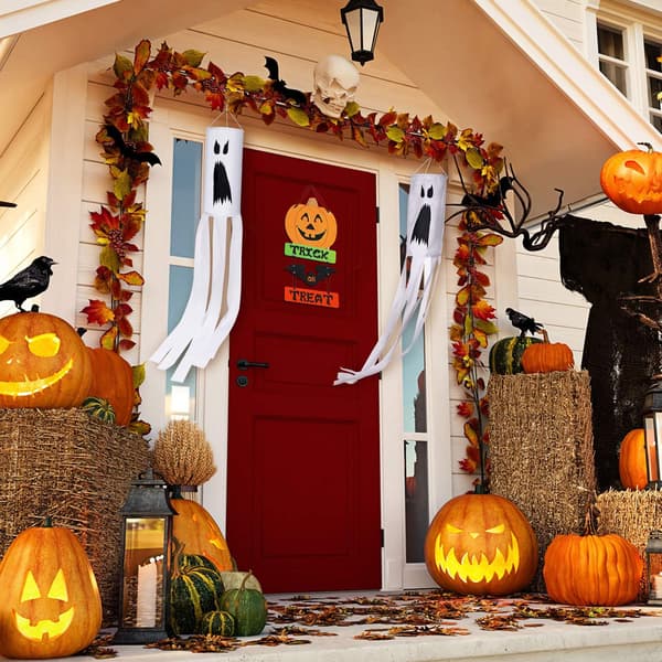 QQ-4 stk Spøkelsesvindstrømper Halloween Flagg Dekorative Hengende Vinder[TT]