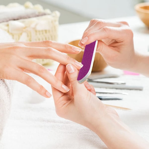 50 stk. Neglefiler Dobbeltsidede Slibesten Manicure Værktøjer