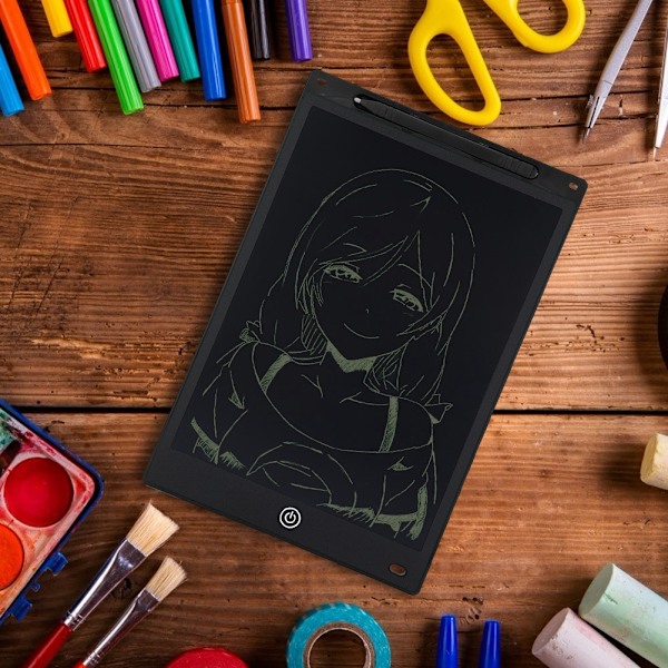 12 tommers LCD Skrivetavle Elektronisk Skrive- og Tegnebrett Doodle Pad (Svart)