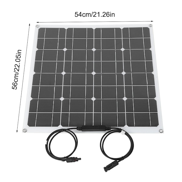 50W 18V Udendørs Monokrystallinsk Solpanel Kit Fleksibelt Solpanel