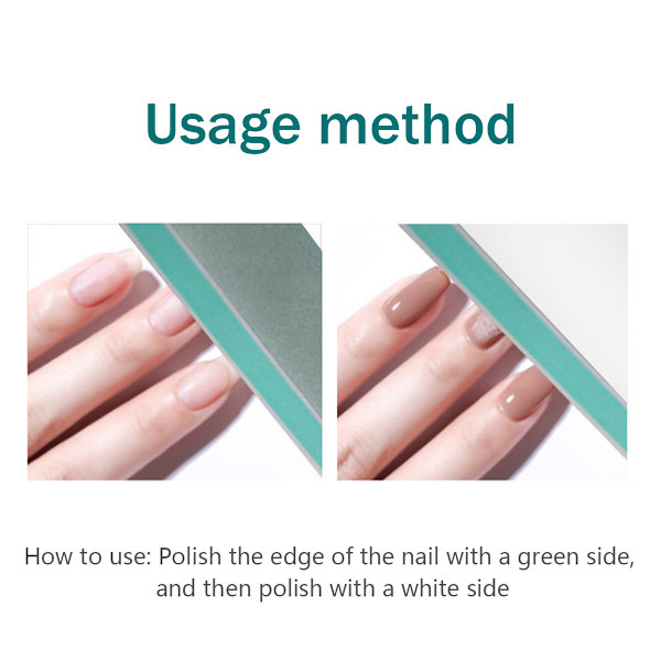 Nagelkonst Sandpapper Filar Svamp Dubbelsidig Poleringsbuffer Tips Manikyr Pedikyr Verktyg