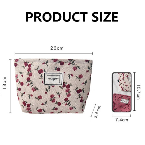 Kosmetikposer til Kvinder Makeuptaske Stor Kapacitet Pung Rejse Toilettaske Lynlås Opbevaringspung Makeupbørster Organizer til Gaver