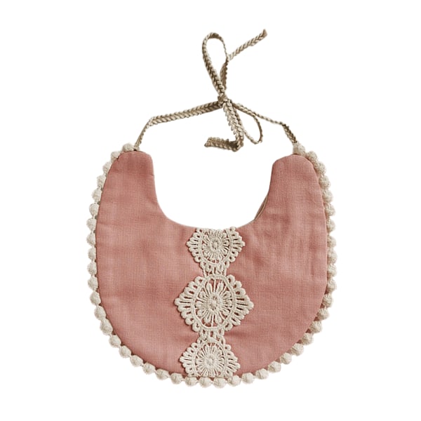 Vändbara Babysalivtrasor för Flickor, Blommiga Bomullsbibbar, Bohemisk Vintage Spets Handgjorda Drool Burp Bibs för Nyfödda Spädbarn Småbarn
