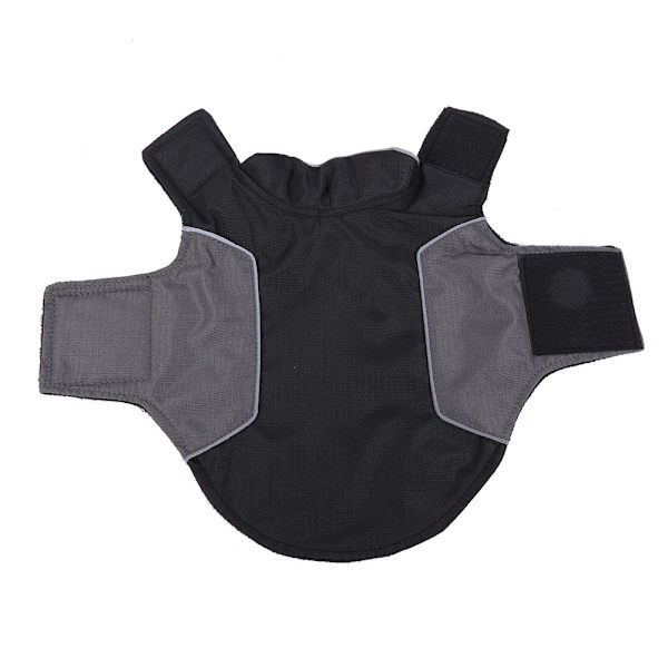 Svart Vattentät Hund Vinterjacka Varm Valpjacka Ärmlös Husdjurskläder (2XL)