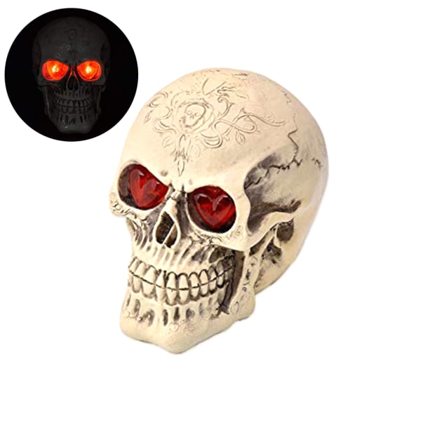 Halloween Skeleton Head with Luminous Eyes Halloween Skeleton