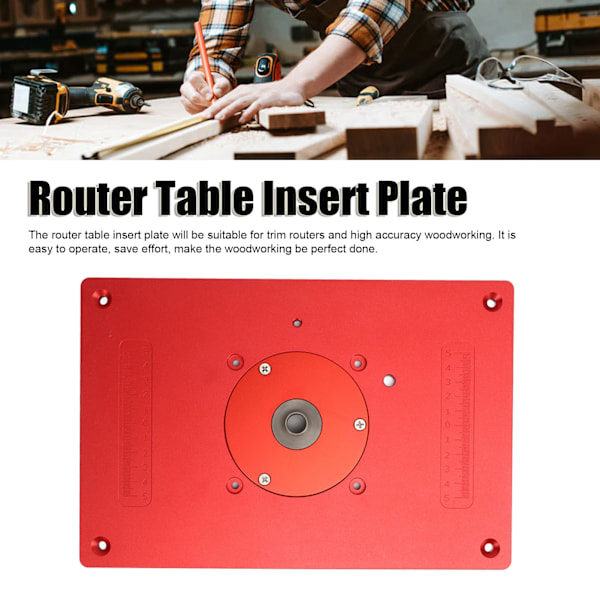 Aluminium Legering Routerbord Indsæt Plade Høj Præcision Aluminium Router Plade til Træbearbejdningsbord Top Indsæt Monteringsplade