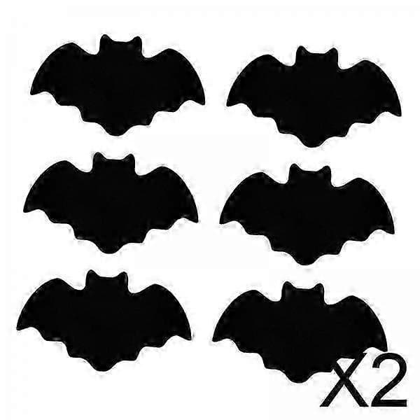 2025 2x Halloween Coasters Cup Mats Non-slip Heat Resistant Bat Shaped