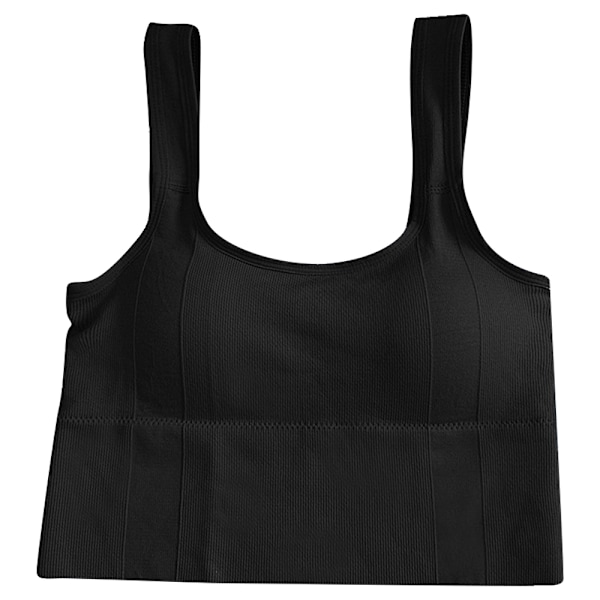 Dame Tanktop uden Ærmer med Stropper, Firkantet Halsudskæring, Lagdelt, Fitness, Casual, Basic, Crop Top