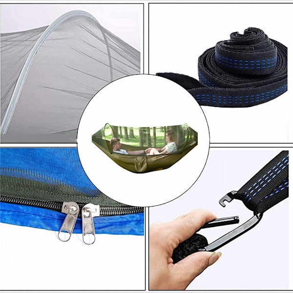 Automatisk snabböppning, utomhus enkel och dubbel nylonduk campinghängmatta för camping