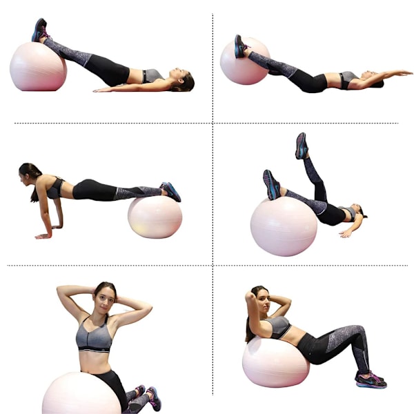 Stabilitetsboll med pump, för balans, träning, träningspass, core-träning