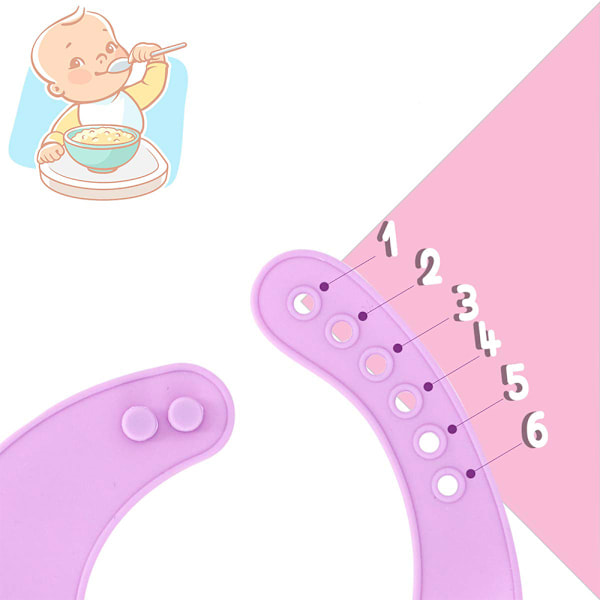 Vandtætte Silikon Babysmokker 2 stk | Lomme til at Fange Mad, Vandtæt tredimensionel måltidslomme til børn