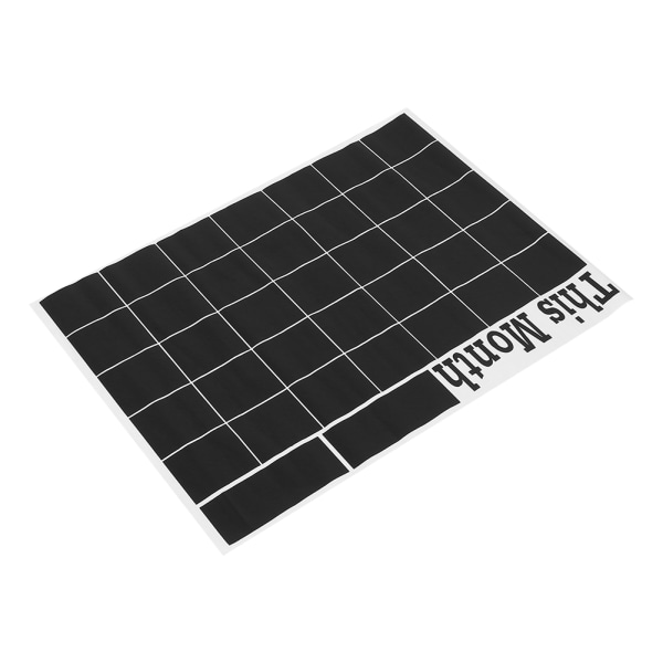Gör-det-själv månatliga svarta tavlan Kalender Blackboard Avtagbar vinylvägg